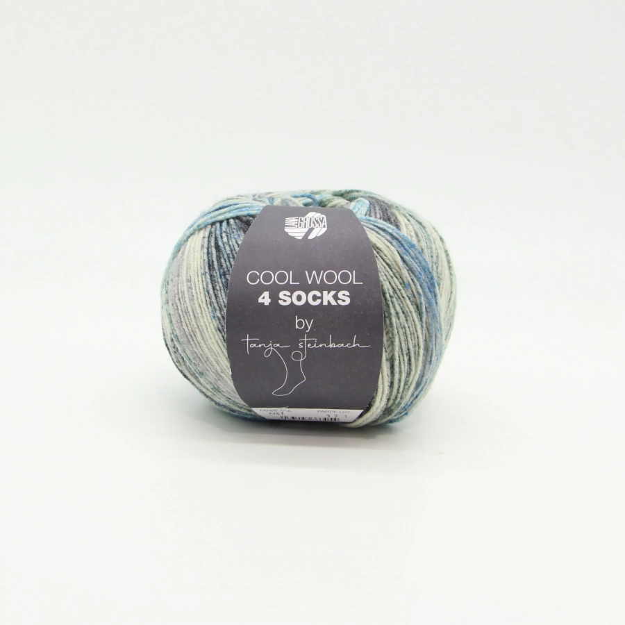 Lana Grossa Meilenweit Cool Wool 4 Socks print